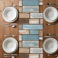 thumbnail image 6 of Blue Beige Brown Vintage Table Runner - 60 Inch Long, Kitchen Dining Table Runner Dresser Scarves, Retro Farmhouse Elegant Pastoral Farmhouse Decor for Coffee Tables Wedding Party Banquet, 6 of 8