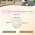 thumbnail image 2 of Uxcell 50 Set Name Tag Holders with Lanyard, Plastic Waterproof Horizontal Badge Holder with Alligator Clip Lanyards for ID Badges Office Teacher Events Meetings, Pink(4x2 Inch), 2 of 6