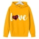 thumbnail image 3 of Sudadera con capucha y estampado de corazón de San Valentín, sudadera de manga larga para niños y niñas, chaqueta para niñas de talla mediana y grande., 3 of 7