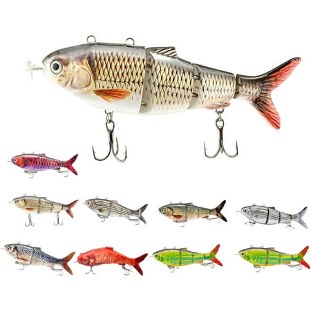 Colitt Robotic Swimming Fishing Lure, USB Rechargeable Robotic Fishing Lure, Emits Green Light in The Water to Attract Bait for All Kinds of Fishing Waters
