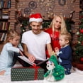 thumbnail image 5 of Disfraz navideño para mascota con gorro de Papá Noel, capa navideña para cachorro con estrella y pompones, vestido de cosplay para Navidad, ropa para mascotas, disfraz navideño para perro y, 5 of 5