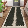 thumbnail image 2 of 2x6 FT Kitchen Runner Rugs Non Skid Washable, Faux Wool Rug Runners for Hallways Bathroom Carpet Runner, Soft Indoor Modern Floor Rug for Entryway Laundry Room, 2 of 11