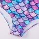 thumbnail image 4 of Traje de baño para niños Traje de baño de una pieza para niñas Traje de baño de escamas de pescado Traje de baño de aguas termales de manga larga para niñas europeas y americanas, 4 of 5