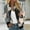 49#Gray, variant on Women's New Long-Sleeved Womens Casual Daily Jackets Lightweight Zip Up Casual Jacket Color Blocked Coat Stand Collar Short Sports Outwear Long Puffer Coat