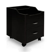 J&A KM Pedicure Trolley Pedi Cart for Nail Salon Short Supplies Storage Furniture, Walnut