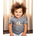 thumbnail image 2 of Olive Loves Apple 2nd Birthday Rocket Astronaut Themed T-Shirts with Moon Balloon and Planets for Boys and Girls Granite Heather Shirt 4T, 2 of 7