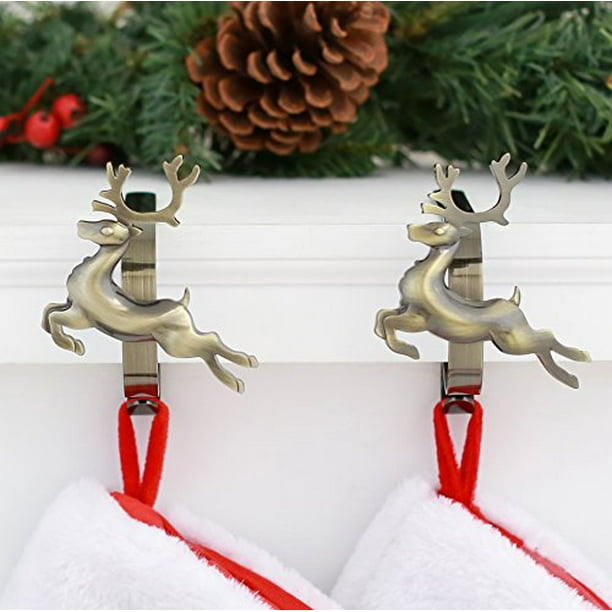 The Original MantleClip Stocking Holders with Removable ZINC ALLOY