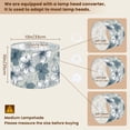 thumbnail image 2 of 2pcs Set Drum Lampshades (13"x 13"x 10"), Floral Blue White Blooming Flowers Light Fabric Large Replacement Shades for Table, Floor, and Pendant Lamps, Simple Assembly Needed., 2 of 8