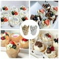 thumbnail image 4 of 50Pcs Newspaper Tulip Cupcake Liners, Muffin Tins Liners, Medium Size Heat and Oil Paper Cups, Natural Wood Pulp, Greaseproof, Waterproof, Non-Toxic - Ideal for Multiple Occasions, 4 of 5