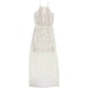 thumbnail image 1 of bar III Vestido cruzado largo acampanado en dos tonos para mujer, blanco, grande, 1 of 2