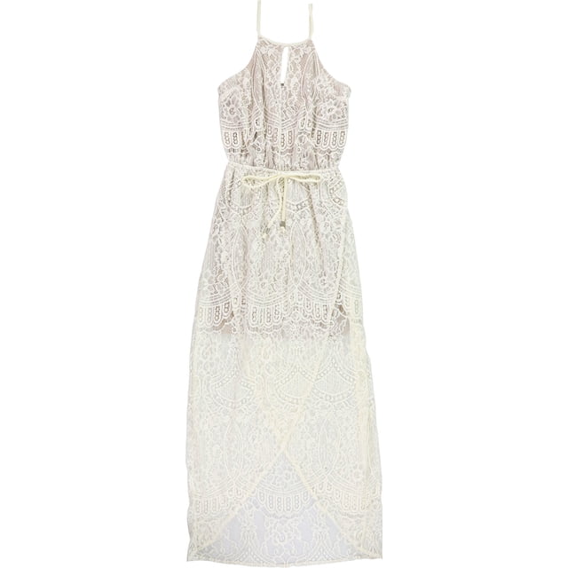 Vestido Maxi cruzado bar III de dos tonos para mujer blanco extragrande