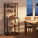 thumbnail image 2 of VASAGLE- Barra de café, Estante de Cocina de 6 Niveles con 6 Ganchos, Soporte para microondas, Industrial, 15.7 x 23.6 x 65.7 Pulgadas, café rústico y Negro, 2 of 7