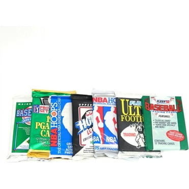 100 Multi-Sport Trading Cards Unopened Packs from All 4 Major Sports