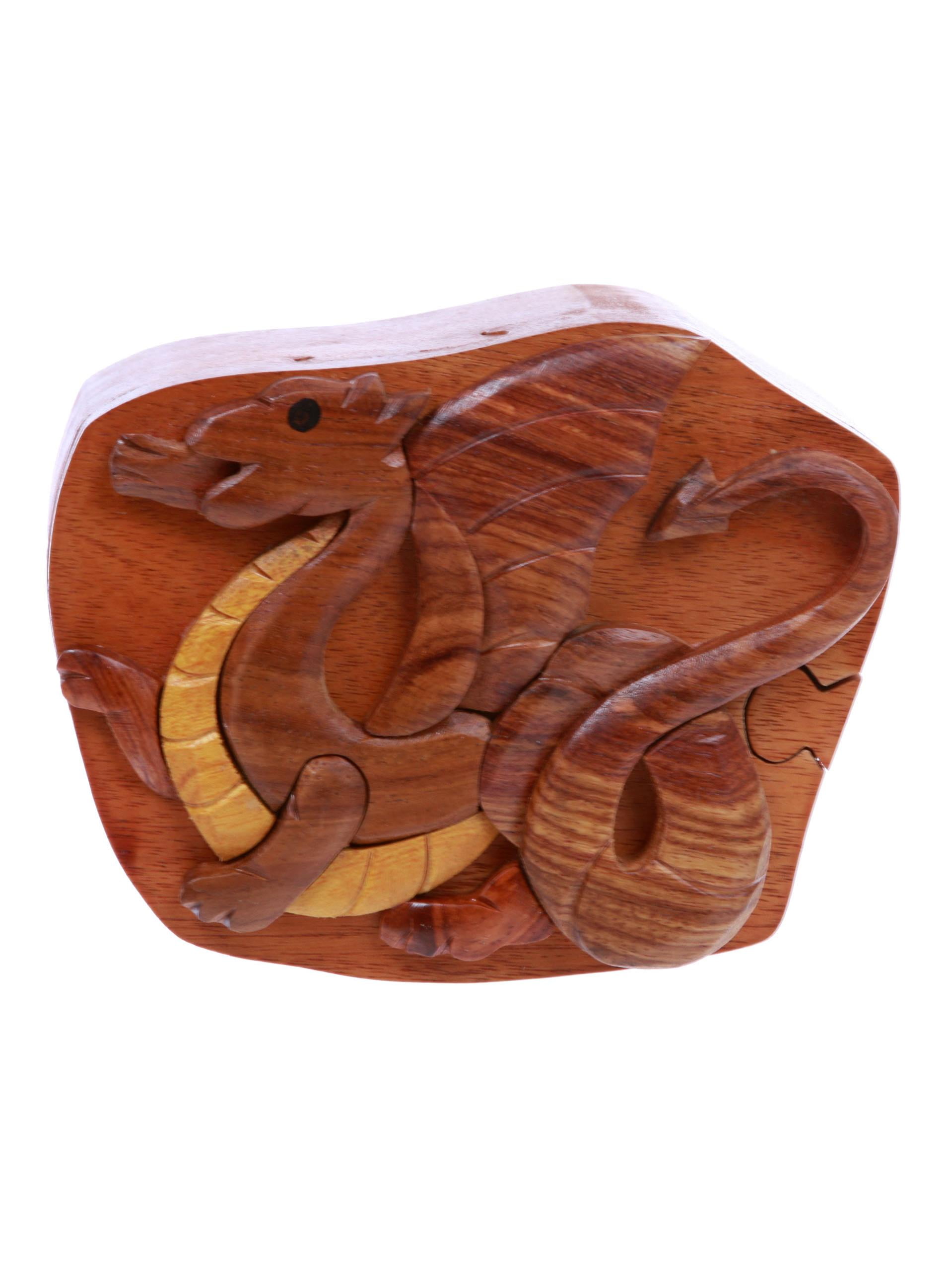 Batman Handcrafted Carved Intarsia Wood Puzzle Box Jewelry Trinket Box 
