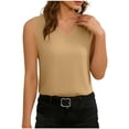 thumbnail image 4 of Womens Cotton Linen Tank Tops, Sleeveless Shirts for Women Summer Lightweight Casual Solid Color V Neck Tanks Dressy Blouses, 4 of 6
