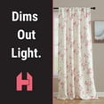 thumbnail image 6 of THD Yasmine Floral Room Darkening Rod Pocket Light Filtering Curtain Panels - Set of 2, 6 of 7