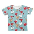 thumbnail image 4 of Godom Girls Tops Short Sleeve Crewneck T-Shirt Tee Kids Tshirts Clothes Summer Tops T-Shirt, 4 of 5