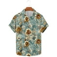 thumbnail image 2 of AHTJRT Stylish Men's Camouflage Print Button Down Short Sleeve Shirt Multicolor S, 2 of 5