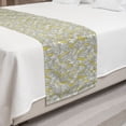 thumbnail image 2 of Leaf Bed Runner, Repeating Autumnal Foliage Abstract Lines Geometrical Interpretation Pattern, Decorative Accent Bedding Scarf for Hotels Homes and Guestrooms, King, Mustard Sage Green, by Ambesonne, 2 of 2