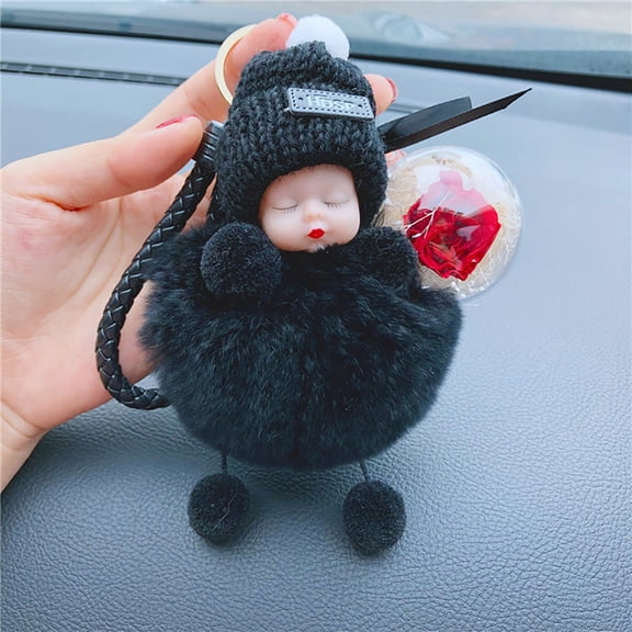 Openpig Valentine's Day Doll Keychain, Soft Cute Baby Toy Keyring Pendant for Purse Backpack Handbag