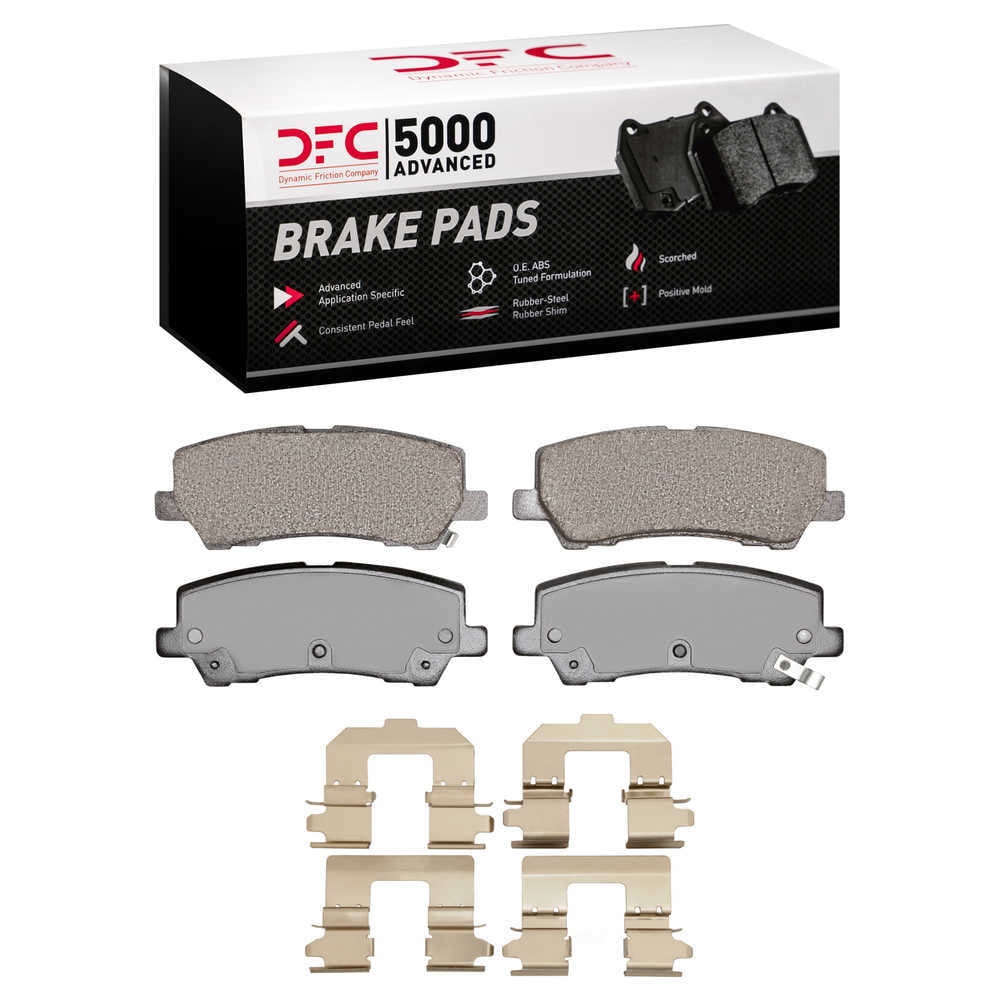 Dynamic Friction Company 1551-1793-01 DFC 5000 Advanced Brake Pads - Ceramic and Hardware Kit - OE