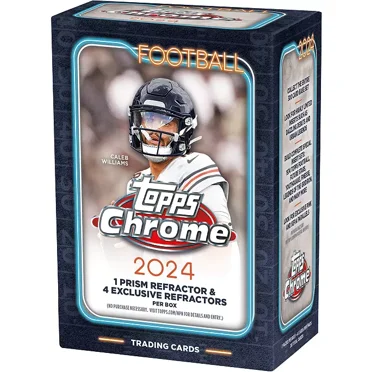 Collectible 2024 Topps Chrome Football Blaster Box