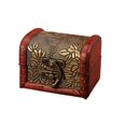 thumbnail image 3 of Vintage Wooden Jewelry Storage Box with Lid and Metal Clasp, Rustic Organizer for Earrings Rings Small Accessories, Antique Style Keepsake Box for Easter Basket, Home Jewelry Organizer, 3*2*2in, B, 3 of 7