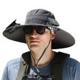 thumbnail image 2 of Ventilador Batería Litio Larga Duración Carga Solar Viento Verano Sombrero Protección Solar Sombrero Con para Hombres Secado Rápido (el Oscuro Requiere Embalaje OPP Independiente), 2 of 9