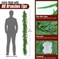 thumbnail image 2 of 6FT Pre-lit Norfolk Pine Garland with 35 LED Lights – Extra Full 80 Branches Real Touch Artificial Christmas Garland for Fireplace,Stairs,Indoor Outdoor Holiday Winter Decor, 2 of 9