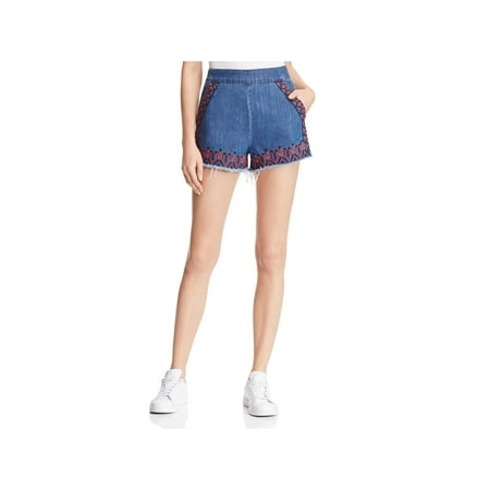 - Blank NYC Womens Hi-Rise Denim Cutoff Shorts
