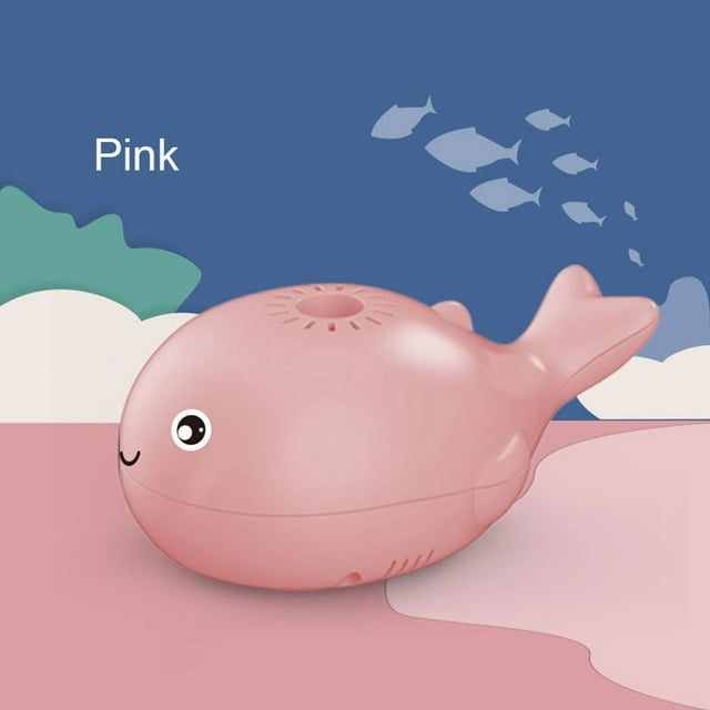 Ohmyroo Whale Shape Mini Fan USB Charging Bladeless Novelty Decorative Fan Accessory For Home Office Blue
