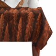 thumbnail image 4 of Burnt Orange Forest Table Cloth Waterproof Tablecloths, Pine Trees Modern Mysterious Art Tablecloth Dining Table Cover for Kitchen Party Tabletop Outdoor, Rectangle Tablecloth 60x84 Inch, 4 of 9