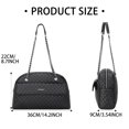 thumbnail image 5 of BE SMART Waterproof Handbags Women's Shoulder Bags, Soft PU Vegan Leather Top Handle Bag Ladies Rhombic Jacquard Evening Bag, Female Fashion Quilted Messenger Bag Large Hobo Purses Chain Satchel Gray, 5 of 6