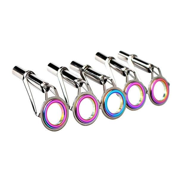 5 Pieces Fishing Rod Tip Fishing Rod Accessories Stainless Steel Pole  Repair - 9 Size Multicolor