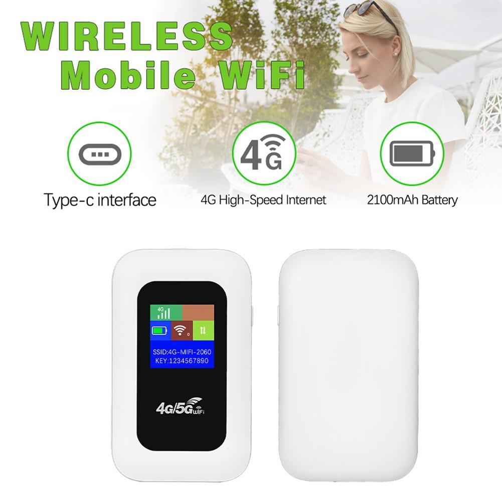 Portable 4G LTE Wi-Fi Router,Unlocked SIM Hotspot with Battery