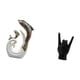 thumbnail image 5 of Estatua de delfín de cerámica, escultura blanca, estatua de gesto de roca, figura de resina, diseño abstracto único, ideal para vitrina de sala de est, 5 of 8