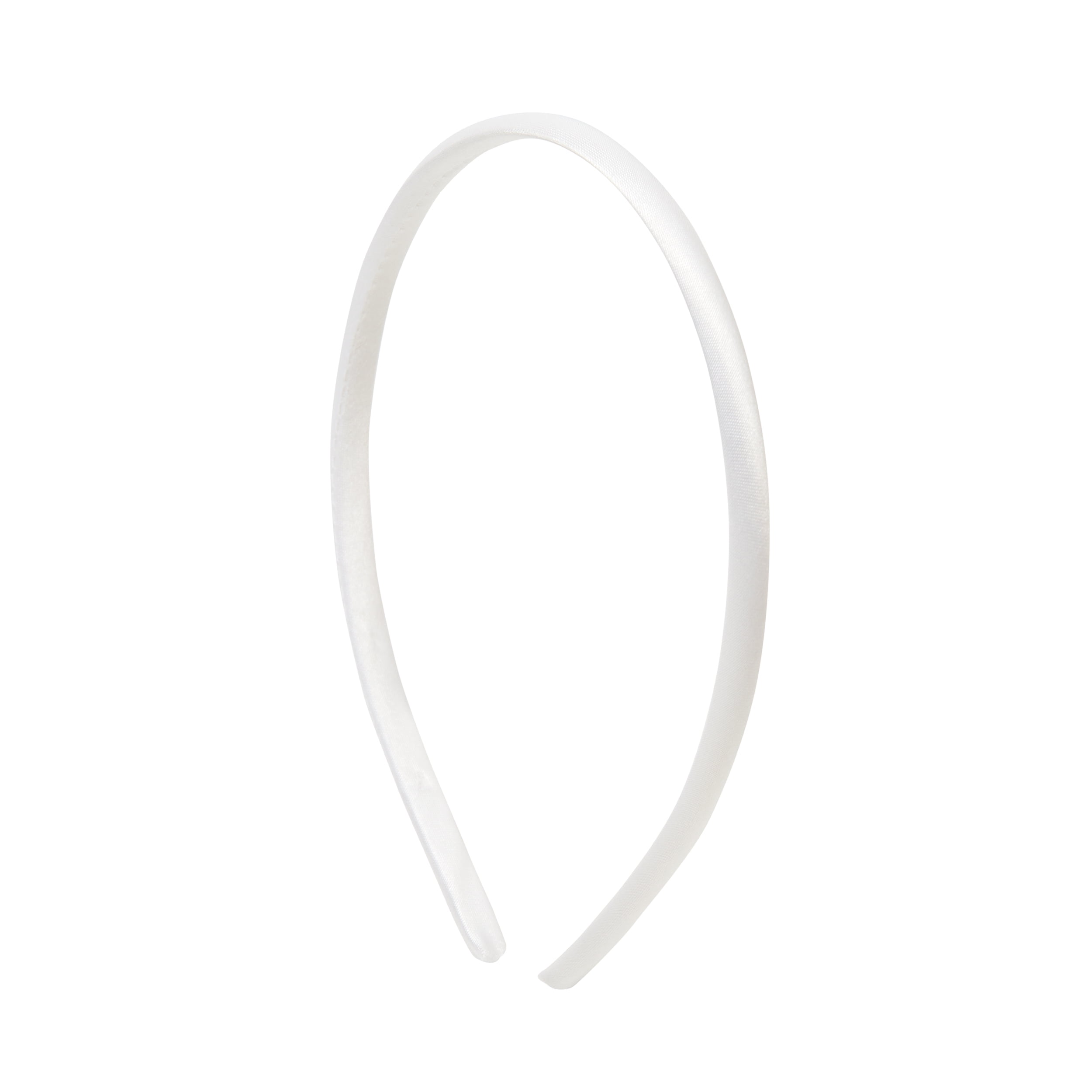 Offray White Satin Headband perfect hair crafting accessory for embellishing and decorating, 1 Each