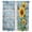 Blue Yellow, variant on Spring Sunflower Tier Curtains, Bee Wooden Grain Country Rustic Light Filtering Kitchen Curtains, 2Pcs Rod Pocket Half Window Treatments Panels for Sink Cafe Cabinet Basement 27.5x45 Inches