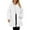 White, variant on Women's Fashionable Fall Winter Coat Solid Color Long Sleeved With Pocket Loose Fleece Hooded Zipper Up Plush Jacket