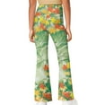 thumbnail image 3 of DISNIMO Green Thanksgiving Fall Girls Flare Leggings with Pockets High Waisted Bootcut Yoga Pants Kids Dance Bell Bottoms Leggings for Kids 13-14 Wide Leg Leggings with Pockets, 3 of 7