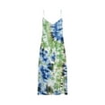 thumbnail image 4 of Summer Maxi Dresses for Women Sleeveless Spaghetti Straps V Neck Tie Dye Printing Long Beach Dress Loose Sun Dress, 4 of 4