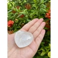 thumbnail image 5 of Clear Quartz Gemstone Hearts, Polished Clear Quartz Puffy Hearts, Clear Quartz Palm Stone, Clear Quartz Heart (1 Heart), 5 of 9
