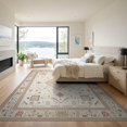 thumbnail image 3 of ODIKA Neutral Abstract Boho Farmhouse Dot Motifs Ivory Beige Dining for Great Room, Indoor Open Concept, Large Living Low Profile Flatwoven, 3 of 7