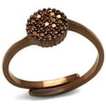 thumbnail image 1 of Alamode 3W1177-10 Femmes IP Bague en Laiton avec AAA Grade CZ en Café Léger - Taille 10, 1 of 1
