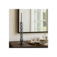 thumbnail image 2 of Decorative Bubble Taper Candle Holder for Home Decor - Contemporary Smoked Glass Candlestick Holder for Table Centerpieces - Sleek Candle Stand Holder for Entryway or Living Room Decor - 12", Black, 2 of 11