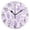 Black Needle, variant on 10" Artistic Round Wall Decorative Desk Clock Wall Clock Home Decor Lilac Floral Motifs