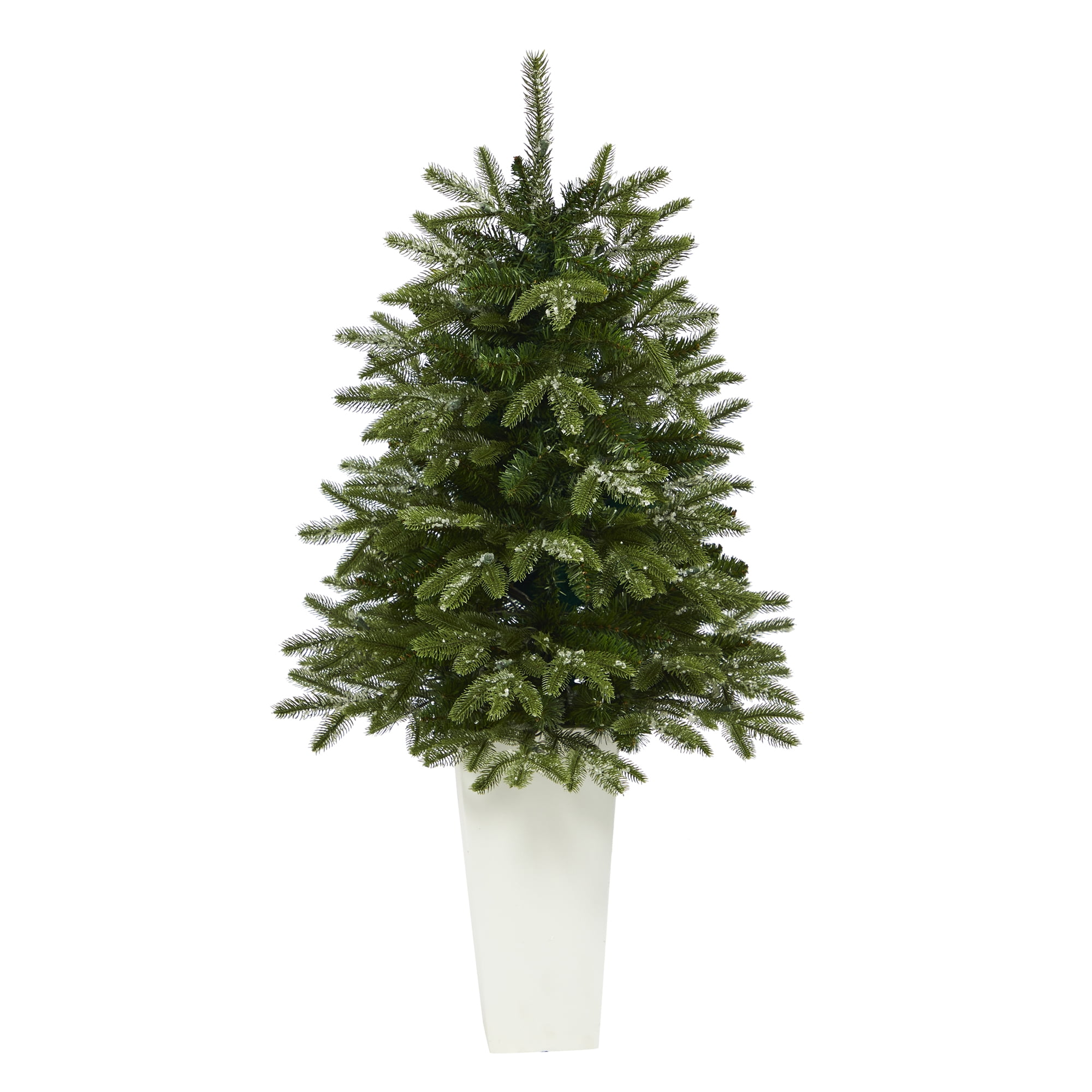 Nearly Natural 44" Snowed Fir Artificial Christmas Tree Prelit with 50 Clear Lights