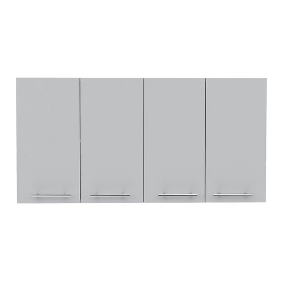 Newboti Furniture 120 Wall Cabinet, Four Doors, Two Cabinets, Two Shelves -White 30557
