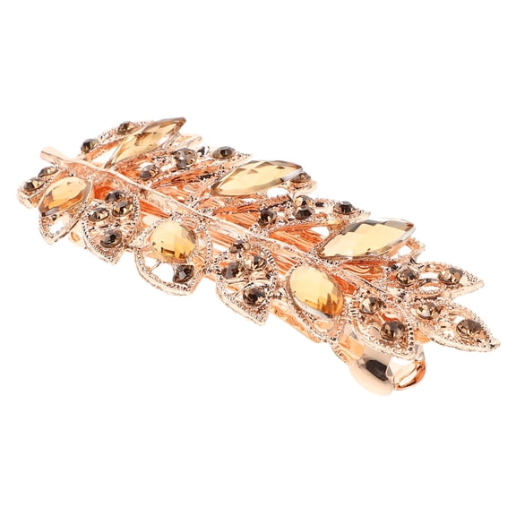 Raindrops Rhinestone Hair Bow Barrette Rhinestone Crystal Ponytail Holder Women Parties 1Set