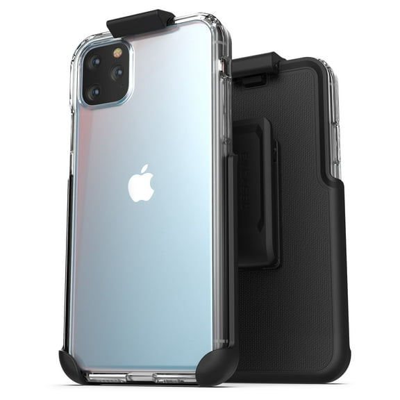 Encased Apple iPhone 11 Pro Belt Clip Case (2019) Ultra Slim Clear Back Cover with Holster
